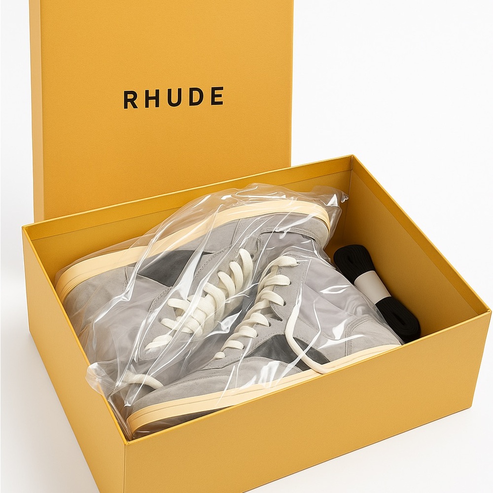 Rhude RhecessHigh-Top Sneakers – NEW / Never Worn – Made in Italy – Box & Extras